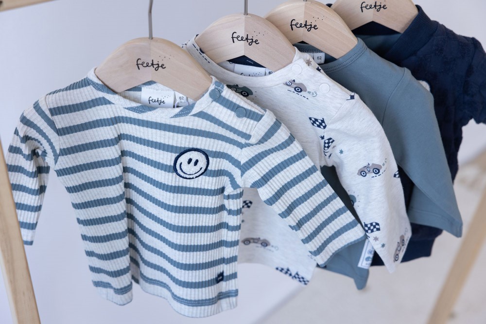 Feetje longsleeve rib streep Let's go!