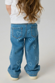 Name It Frose wide jeans aop hearts medium blue denim