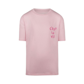 No Way Monday t-shirt with dropped shoulder light pink