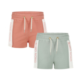 Koko Noko girls short 2 pack faded green