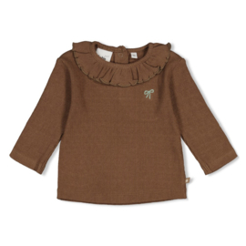 Feetje longsleeve rib bruin Lucky Bloombird