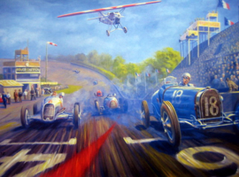 Montlhéry Grand Prix de I'ACF 1934 - Art Print on HV Silk Mc 250 gr/m2
