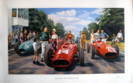 "Sunny Afternoon" Rouen les Essarts 1957 - Mike Hawthorn/Peter Collins/Juan Manuel Fangio...