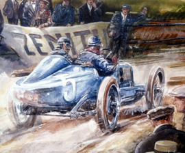 Mercedes/Christian Lautenschlager (Winner) Peugeot/Georges Boillot - French Grand Lyon 1914