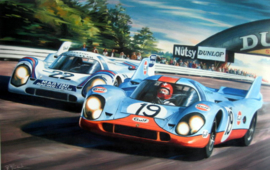 " Le Mans 1971 " Porsche 917 LH - Marko/van Lennep - Müller/Attwood - Artist B.Freudenthal