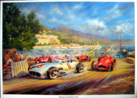 Monaco Grand Prix 1955 - Art Print on HV Silk Mc 250 gr/m2