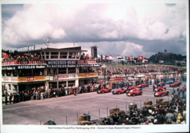 Start German Grand Prix Nürburgring 1956 - Ferrari #1 Juan Manuel Fangio