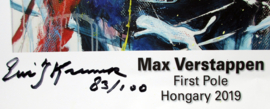 Max Verstappen First Pole Hongary 2019 (Litho)