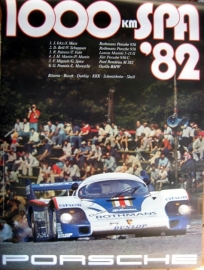 Porsche 956 - 1000 KM SPA 1982 - Poster Orginal Porsche