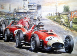 "Nürburgring 1957" - Ferrari DS50 #8/Mike Hawthorn - Ferrari DS50#7/Peter Collins - Ferrari DS50#5/Luigi Musso - Maserati 250F#1/Juan Manuel Fangio (Winner)