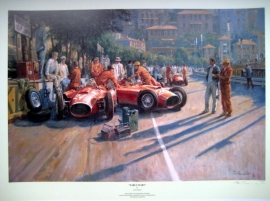" Early Start " Monaco Grand Prix 1956 - Lancia-Ferrari D50A - Collins/Musso