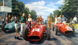 "Sunny Afternoon" Rouen les Essarts 1957 - Mike Hawthorn/Peter Collins/Juan Manuel Fangio...