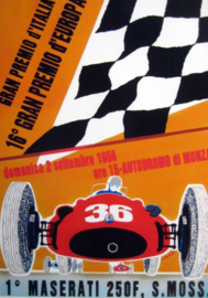 Poster : Maserati 250F #36/Moss Monza