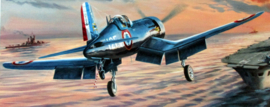 Corsair F4U-7 approaching the Arromanche