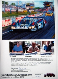 Giclee "Langhecks at Le Mans" Porsche 917 Le Mans 1971 - Elford/Larousse