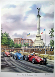 "Grand Prix de Bordeaux 1953" Ascari/Fangio - Ferrari/Gordini