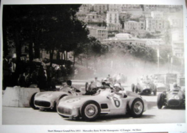 Start Monaco Grand Prix 1955 - Mercedes-Benz W196 Monoposto - #6 Stirling Moss/#2 JM. Fangio