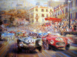 "Monaco Grand Prix 1952" Start Jaguar/Ferrari