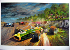 Jim Clark at Home - Silverstone Grand Prix 1965 - Art Print on HV Silk Mc 250 gr/m2