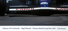 Williams FW14 Renault - Nigel Mansell - Winner British Grand Prix 1991 - Lift Senna