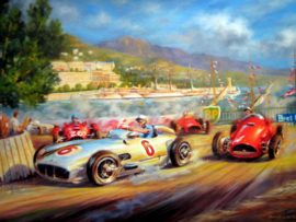 Monaco Grand Prix 1955 - Art Print on HV Silk Mc 250 gr/m2