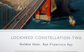 Lockheed Constellation "Trans World Airlines" Poster - Golden Gate, Francisco Bay