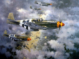 "American Patrol" - USAAF P-51's over the D-Day beaches 6th June 1944