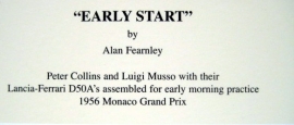 " Early Start " Monaco Grand Prix 1956 - Lancia-Ferrari D50A - Collins/Musso