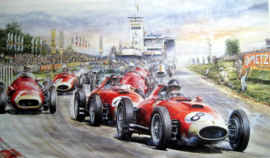 "Nürburgring 1957" - Ferrari DS50 #8/Mike Hawthorn - Ferrari DS50#7/Peter Collins - Ferrari DS50#5/Luigi Musso - Maserati 250F#1/Juan Manuel Fangio (Winner)