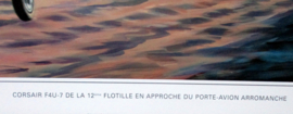 Corsair F4U-7 approaching the Arromanche