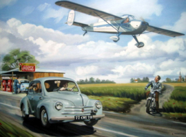 Renault 4CV & NC 858 - limited edition print