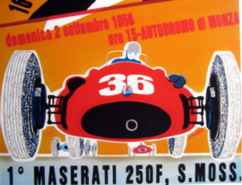 Poster : Maserati 250F #36/Moss Monza