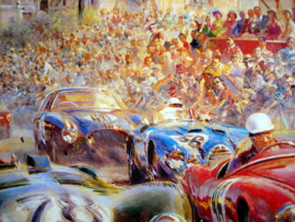 "Monaco Grand Prix 1952" Start Jaguar/Ferrari