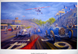 Montlhéry Grand Prix de I'ACF 1934 - Art Print on HV Silk Mc 250 gr/m2