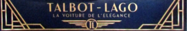 Talbot Lago - Le Bourget 1930 - Art Deco
