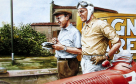 Maserati 4CLT #7 Luigi Villoresi  With Luigi Bazzi during the preparation