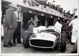 Nürburgring 1954 - Mercedes-Benz Pit with Teamchef Alfred Neubauer