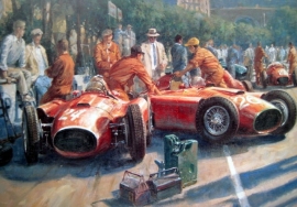 " Early Start " Monaco Grand Prix 1956 - Lancia-Ferrari D50A - Collins/Musso