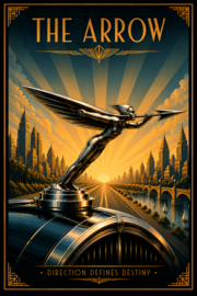 Auto Ornament "The Arrow" Art Deco Style