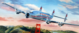 Lockheed Constellation "Trans World Airlines" Poster - Golden Gate, Francisco Bay