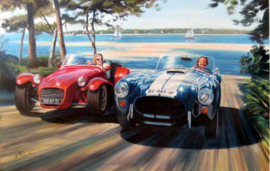 AC Cobra and a Lotus Seven