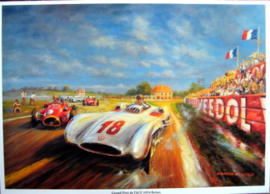 Grand Prix de I'ACF 1954 Reims - Art Print on HV Silk Mc 250 gr/m2