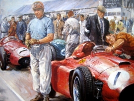 " Fangio 1956 World Champion " Lancia-Ferrari D50A Silverstone