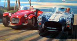 AC Cobra and a Lotus Seven