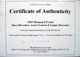 Start Monaco Grand Prix 1955 - Moss/Ascari/Fangio - Limited Edition 30 pcs. Worldwide