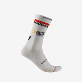 Castelli Soudal Rosso Corsa Pro 18 Sock White