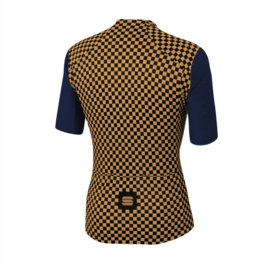 Sportful Checkmate Jersey Blue Twilight Gold