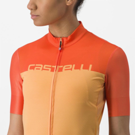 Castelli Velocissima Jersey Soft Orange Scarlet Ibis