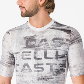 Castelli Stratus Logo Jersey White Smoky Gray