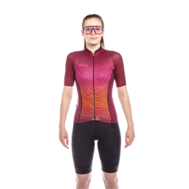 Bioracer Vesper Jersey New Wave Bordeaux/Orange